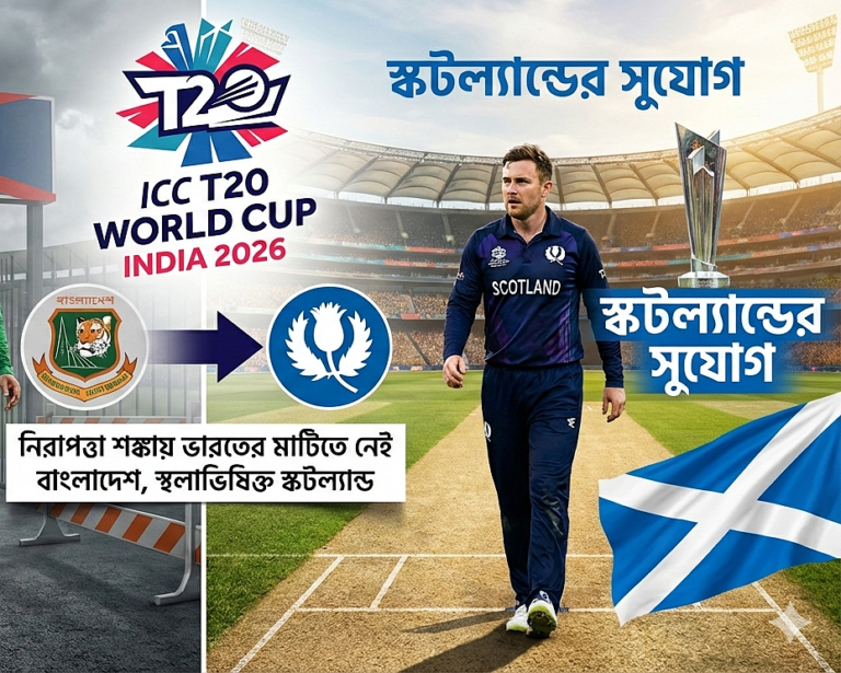 আইসিসির সিদ্ধান্তে বিশ্বকাপ খেলা হচ্ছে না লাল-সবুজের: বাংলাদেশের জায়গায় লড়বে স্কটল্যান্ড