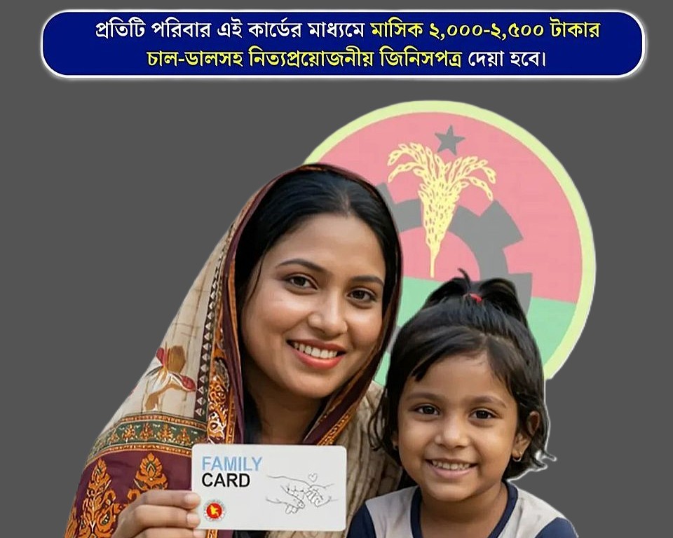 হতদরিদ্রদের জন্য বড় উদ্যোগ: ১০ মার্চ থেকে ১৩ উপজেলায় শুরু হচ্ছে ‘ফ্যামিলি কার্ড’