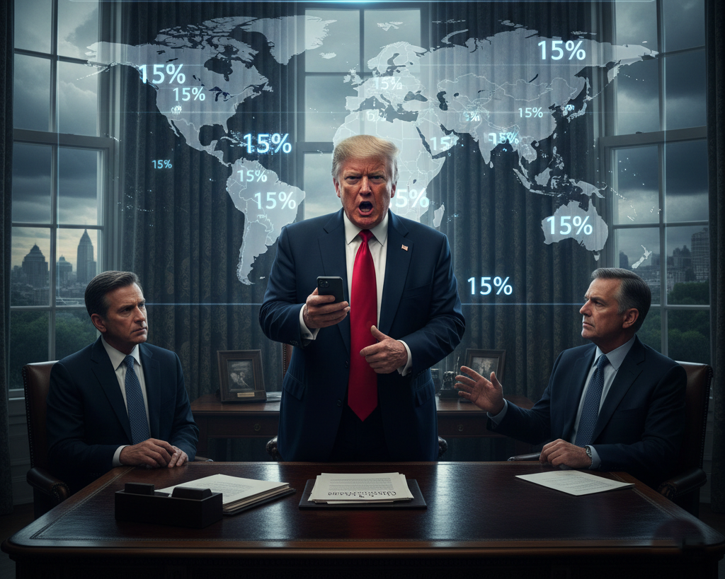 আদালতের রায়ের পর আরও কঠোর ট্রাম্প: বৈশ্বিক শুল্ক ১ শতাংশ থেকে বাড়িয়ে ১৫ শতাংশ ঘোষণা