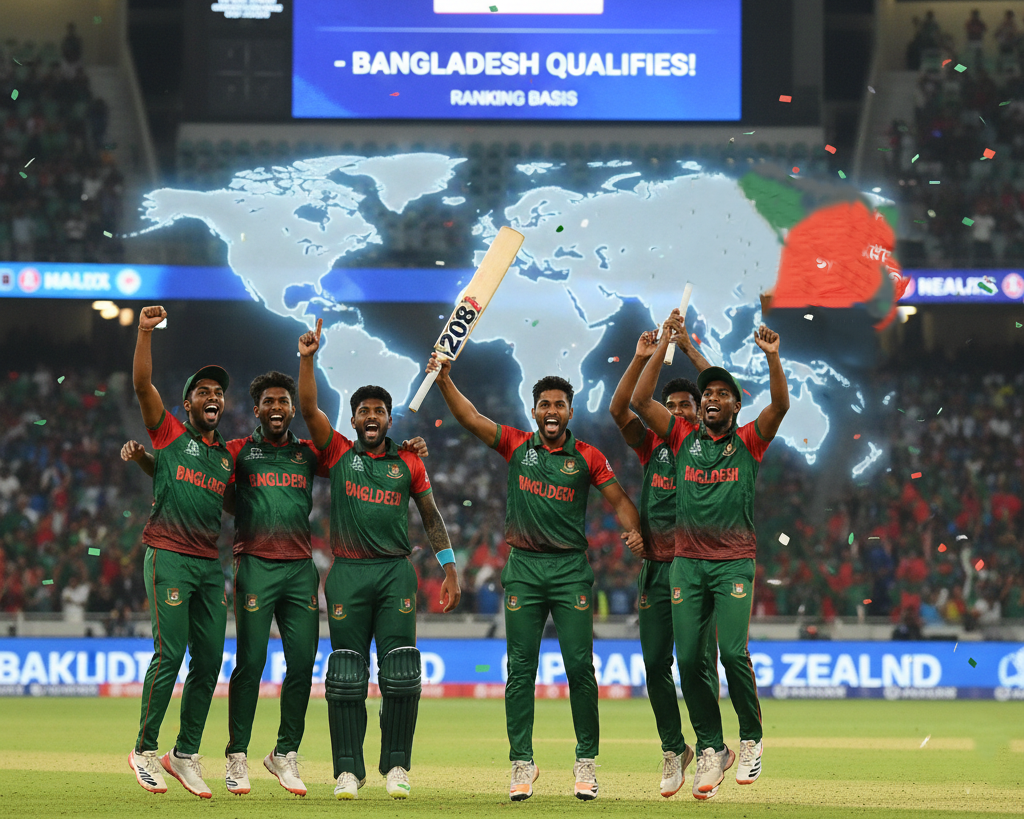 বাছাইপর্বের বাধা ছাড়াই ২০২৮ টি-টোয়েন্টি বিশ্বকাপে সরাসরি খেলবে বাংলাদেশ