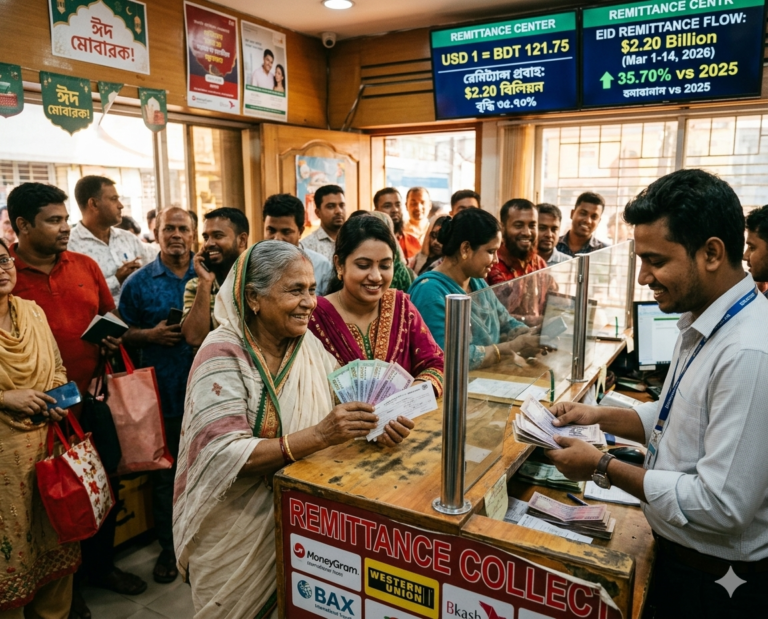 ঈদের আগে প্রবাসীদের উপহার; ২ সপ্তাহে রেমিট্যান্স এলো ২.২০ বিলিয়ন ডলার