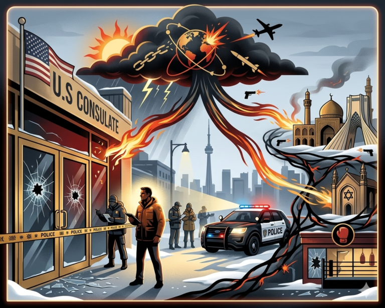 কানাডার টরন্টোতে মার্কিন কনস্যুলেটে গুলিবর্ষণ; নাশকতার নেপথ্যে মধ্যপ্রাচ্য উত্তেজনার ছায়া