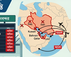মধ্যপ্রাচ্যে আকাশসীমা বন্ধ: ঢাকা বিমানবন্দরে ৭৪টি ফ্লাইট বাতিল, চরম ভোগান্তিতে হাজারো যাত্রী