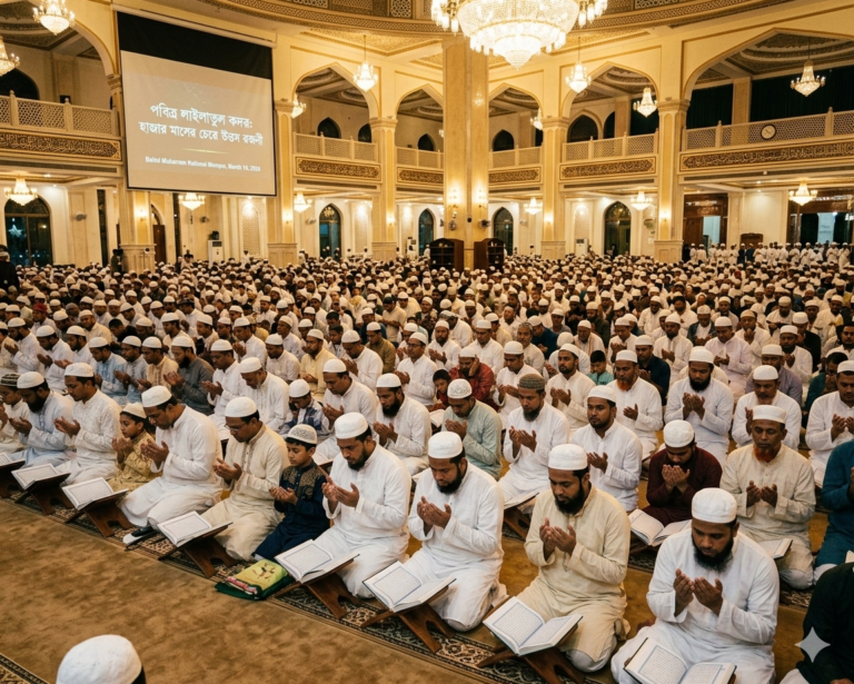 মহিমান্বিত পবিত্র শবে কদর (সম্ভাব্য) আজ; ইবাদত-বন্দেগিতে মশগুল ধর্মপ্রাণ মুসলমানরা