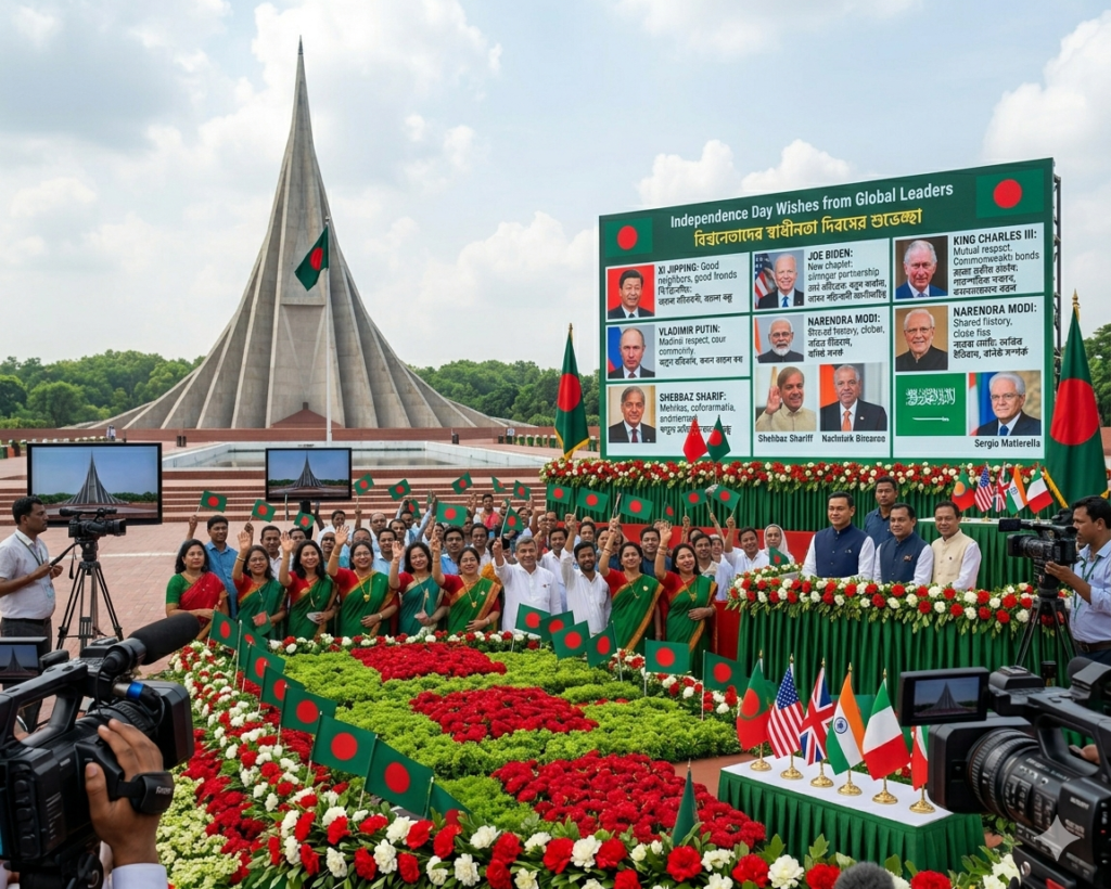 স্বাধীনতা দিবসে বিশ্বনেতাদের অভিনন্দন; বাংলাদেশের নতুন অধ্যায়কে বিশ্বশক্তির স্বীকৃতি