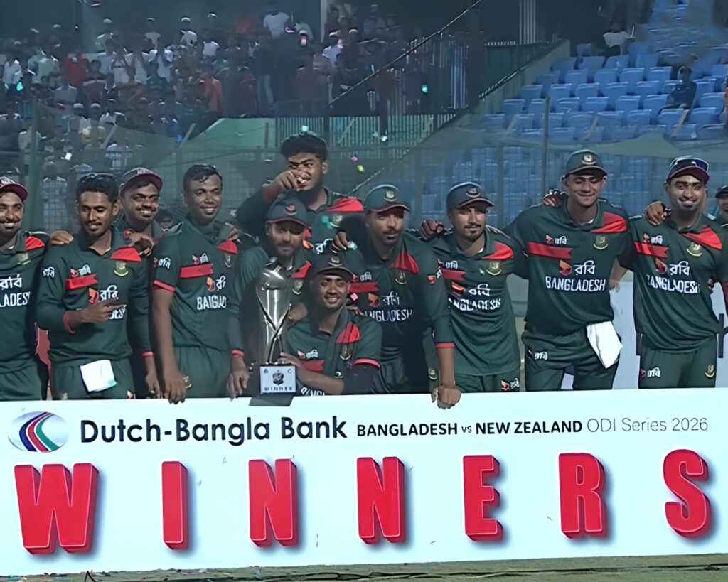 শান্তর সেঞ্চুরি ও মোস্তাফিজের ফাইফারে নিউজিল্যান্ডকে হারিয়ে ২-১ সিরিজ জিতল বাংলাদেশ