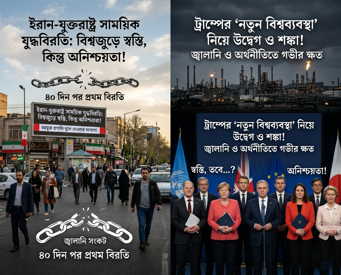 ট্রাম্পের ‘যুদ্ধবিরতি’ ঘোষণায় বিশ্বজুড়ে স্বস্তি, কিন্তু অনিশ্চয়তা কাটেনি বিশ্বনেতাদের