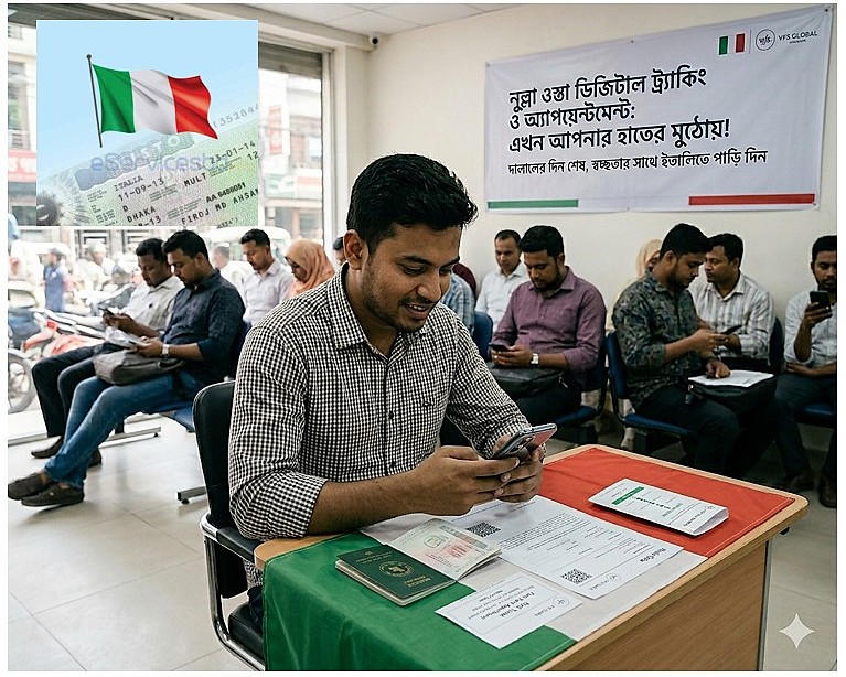 ইতালি প্রবাসীদের জন্য ডিজিটাল বিপ্লব: এখন নুল্লা ওস্তা ট্র্যাকিং ও অ্যাপয়েন্টমেন্ট হবে ঘরে বসেই