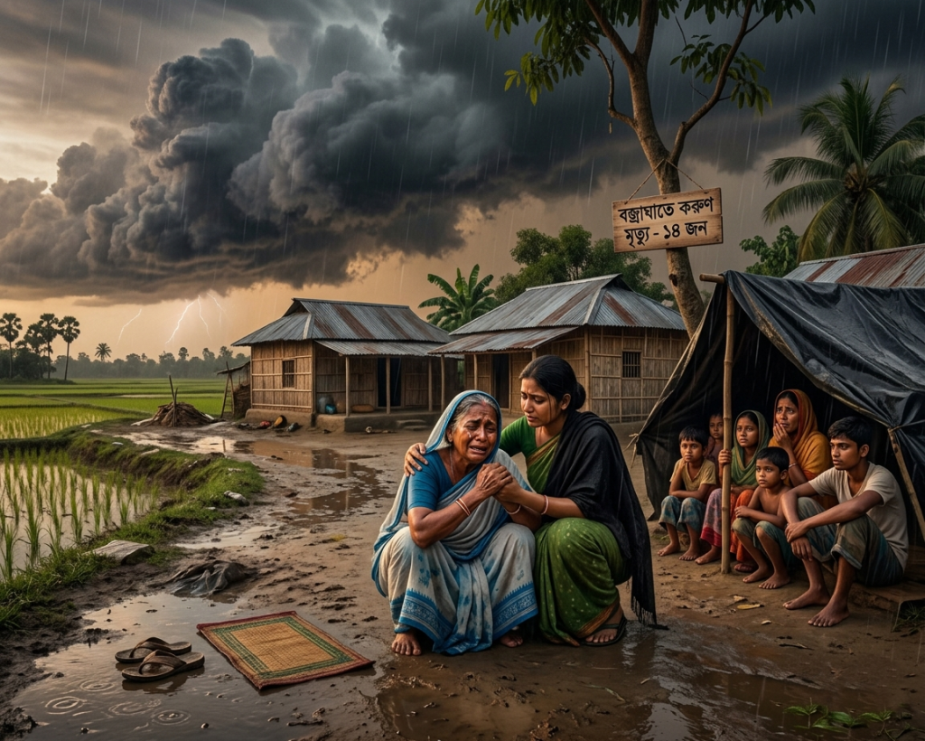 সাত জেলায় বজ্রাঘাতে ১৪ জনের মৃত্যু; গাইবান্ধায় সর্বোচ্চ প্রাণহানি
