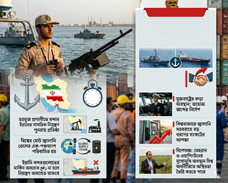 হরমুজ প্রণালীতে আবারো কঠোর নিয়ন্ত্রণ ইরানের, পাল্টা ব্যবস্থা হিসেবে ইরানি জাহাজ জব্দের প্রস্তুতি যুক্তরাষ্ট্রের