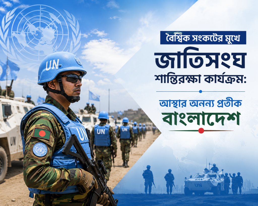 আজ আন্তর্জাতিক জাতিসংঘ শান্তিরক্ষী দিবস, বৈশ্বিক সংকটের মুখে জাতিসংঘ শান্তিরক্ষা কার্যক্রমে আস্থার প্রতীক বাংলাদেশ