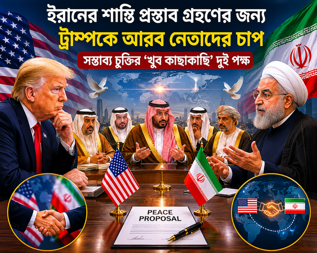 ইরানের শান্তি প্রস্তাব গ্রহণের জন্য ট্রাম্পকে আরব নেতাদের চাপ; সম্ভাব্য চুক্তির ‘খুব কাছাকাছি’ দুই পক্ষ