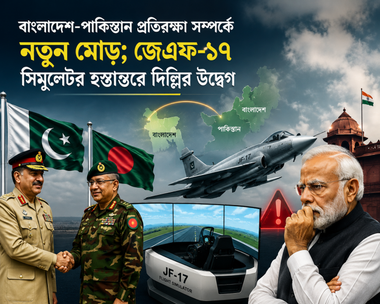 বাংলাদেশ-পাকিস্তান প্রতিরক্ষা সম্পর্কে নতুন মোড়; জেএফ-১৭ সিমুলেটর হস্তান্তরে ভারতের কপালে চিন্তার ভাঁজ