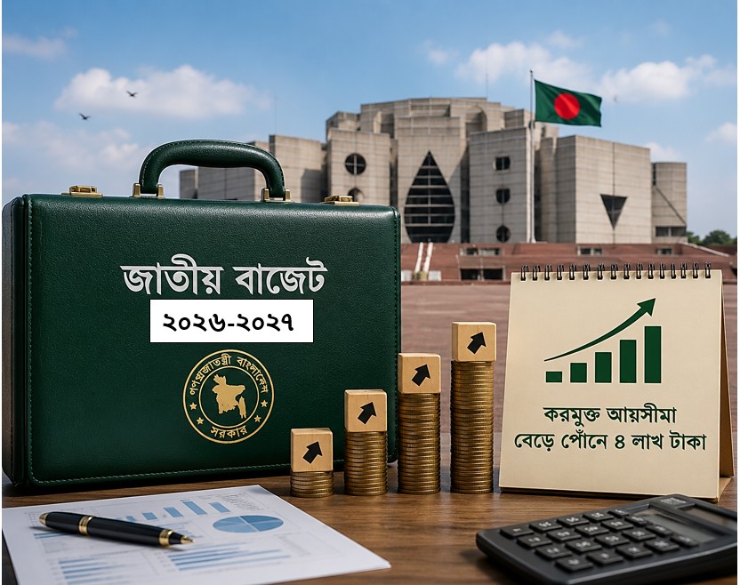 জাতীয় সংসদে উত্থাপিত নতুন বাজেট, করমুক্ত আয়সীমা বেড়ে পৌনে ৪ লাখ টাকা, আয়করে বড় পরিবর্তন