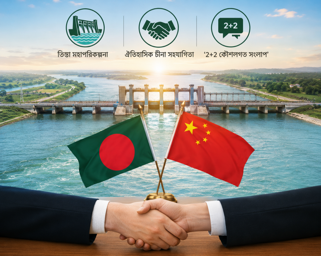 তিস্তা মহাপরিকল্পনায় ঐতিহাসিক চীনা সহায়তা, চালু হচ্ছে ‘২+২ কৌশলগত সংলাপ’
