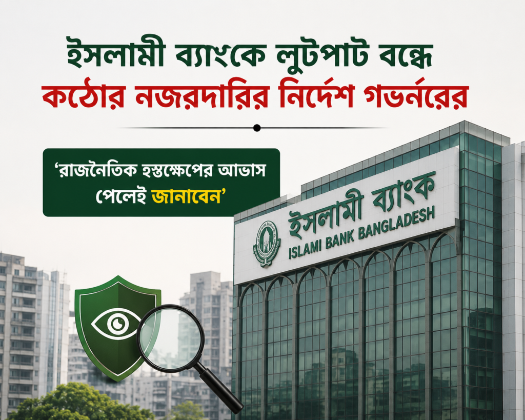 ইসলামী ব্যাংকে লুটপাট বন্ধে কঠোর নজরদারির নির্দেশ গভর্নরের: ‘রাজনৈতিক হস্তক্ষেপের আভাস পেলেই জানাবেন’